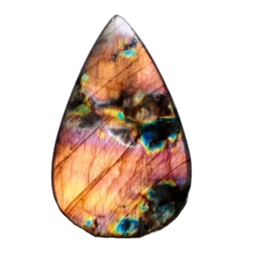 Cabochon labradorite naturelle poire sans fissures pour fabriquer bague et collier