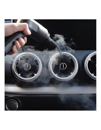 Mediawave Store Pulitore A Vapore Portatile Multiuso Ad Alta Pressione 1600Ml - 7 Accessori Pulizie Specifiche - Uso Domestico Vetri Finestre, Divani E Tappeti - Auto Per Sedili, Tappezzeria E Angoli - 6