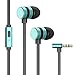 Headphones, Besiva in-Ear Earbuds Noise Isolation Headsets Heavy Bass Earphones with Microphone Compatible Most Smartphones and All 3.5mm Devices