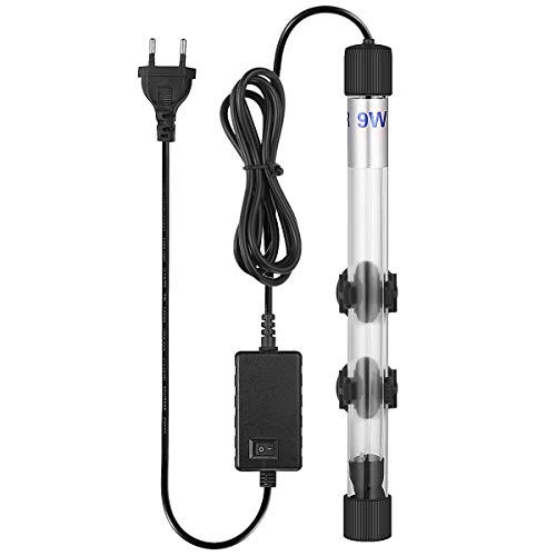 POPETPOP Fish Tank LED Light,Aquarium Lights UV Light Submersible UV Sterilizer Lamp 110V