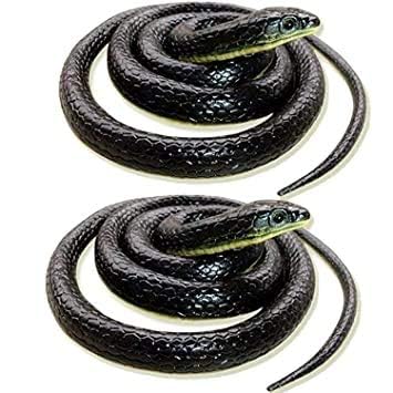 Realistic 50-Inch Rubber Fake Snake Toy - Garden Prank Prop Or Decorative Mamba For Pranks & Fun