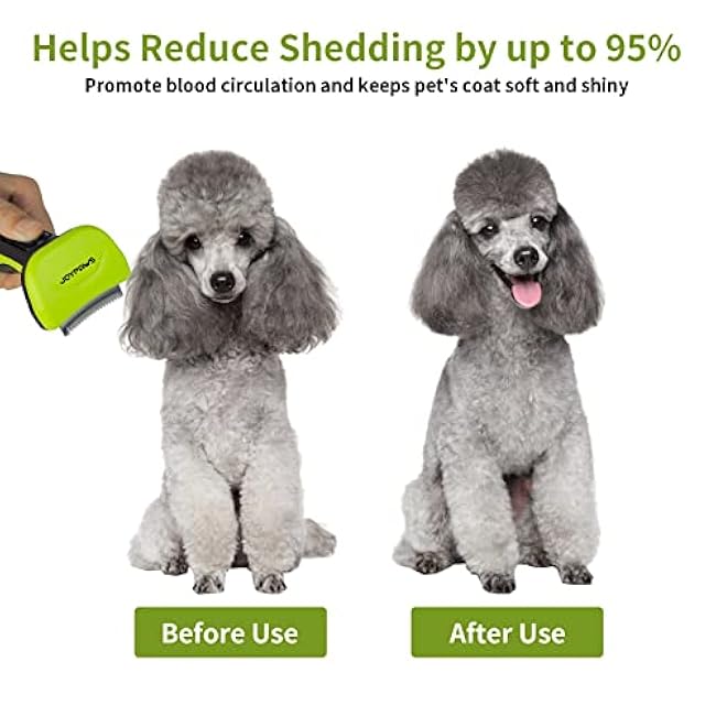 Upgraded Pet Self Cleaning Curved Deshedding Tool, Effectively Reduces Shedding by Up to 95%, Professional Grooming Brush for Small Dogs, Cats and Other Small Animals Green S-7w4g8zjg