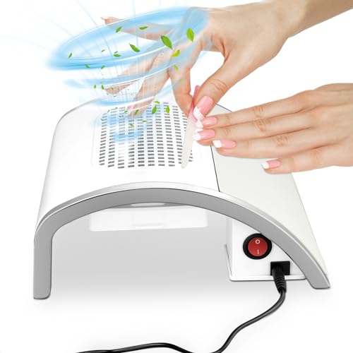 Vusddy Aspirateur Ongles Professionnelle 80W,Aspirateur Ongle,avec Filtre Et 2 Sacs De Collecte De Poussière,Aspirateur De Table Ongle pour pour La Manucure...