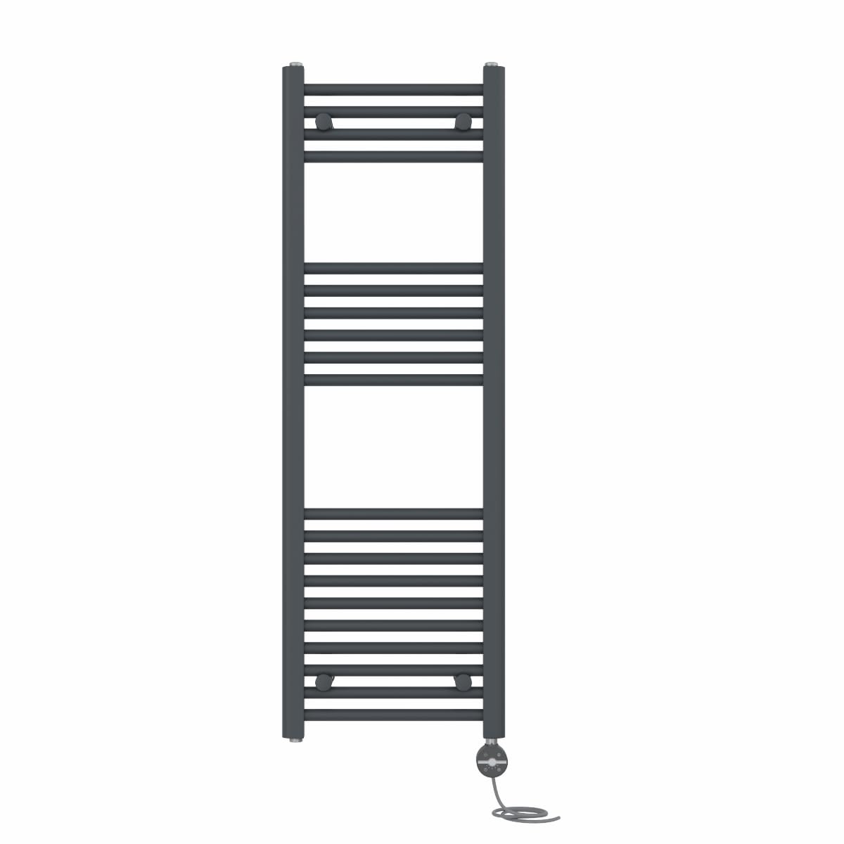 NRG Prefilled Straight Towel Rail Anthracite 1200x400mm 600W Touch LCD