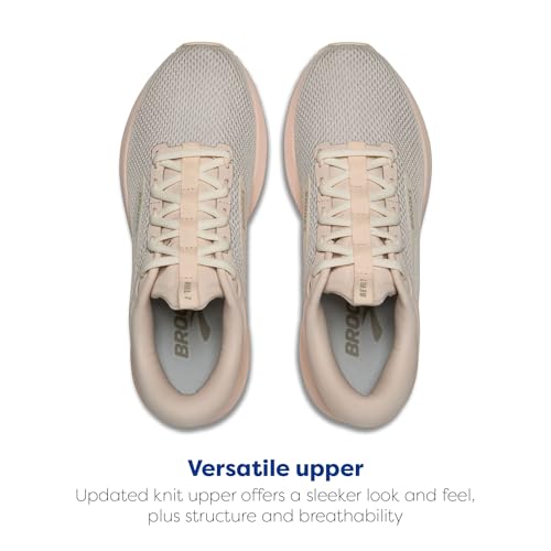 Brooks Women’s Revel 7 Neutral Running Shoe - Almond/Coconut Milk/London-Fog - 9 Medium