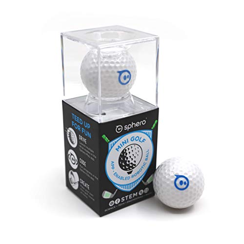 Image of Sphero Mini Golf: App-Enabled Programmable Robot Ball - STEM Educational Toy for Kids Ages 8 & Up - Drive, Game & Code with Play & Edu App, Eggshell White