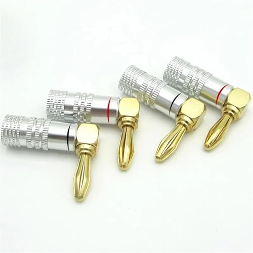 Conectores banana de 4mm y 90 grados para integrar altavoces discretamente en el salón 6