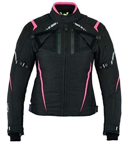 LOVO - Chaqueta Moto Mujer 4 Estaciones Tricapa Corta - Chaqueta Moto Verano e Invierno de Alta Resistencia - Estilo Deportivo y Diseño Ligero - Cazadora Moto Mujer para Todas las Estaciones