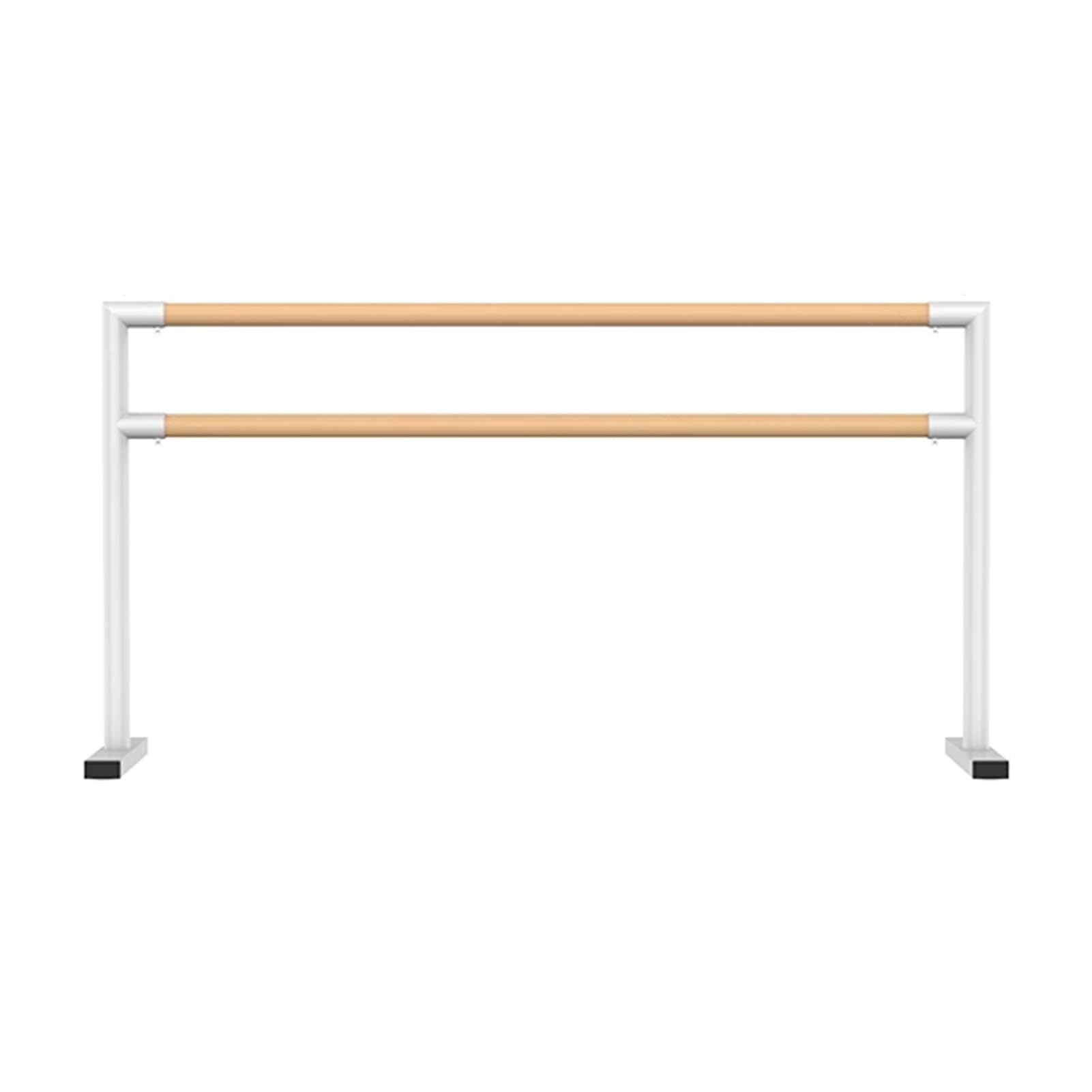 Barre de ballet double portable et ajustable en acier pour étirements à domicile