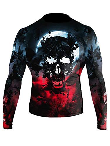 Raven Fightwear Men's The Unkindness Rash Guard MMA BJJ Black X-Large