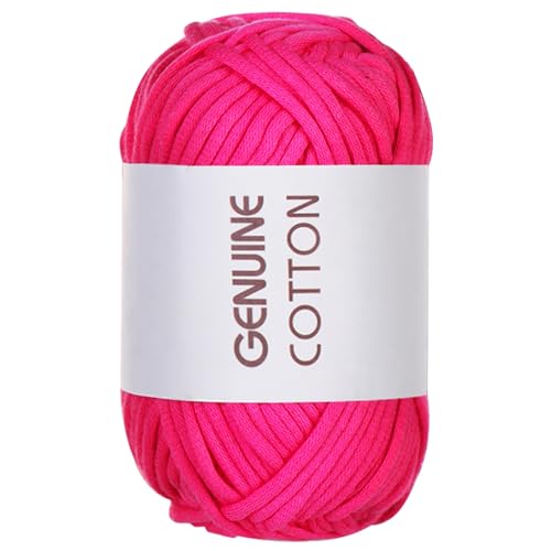 Maxee 5X50g Dickes Garn Baumwolle zum Häkeln, Chunky Häkelgarn für Anfänger, Kein Geteiltes Häkeln Amigurumi Wolle, Klobiges Baumwollgarn Einfaches Strickgarn zum Häkeln Stricke