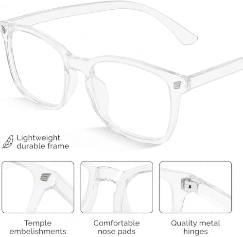 livho High Tech Blue Light Glasses - Advanced Blue Light Blocking Computer Glasses - Screen Fatigue & UV Protection - 3