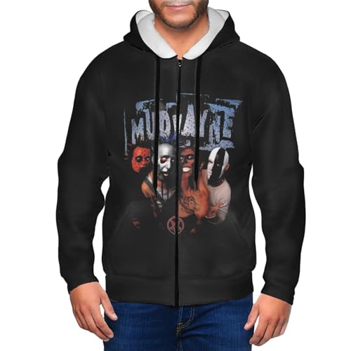 Mudvaynes Hoodie Men'S Zip Up Lightweight Hooded Pullover Sweatshirt Long Sleeved Pockets3