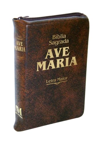 Bíblia letra maior zíper - marrom: Letra Maior - Marrom - Zíper