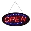 LED Open Sign for Business, Neon Open Sign LED Electronic Billboard Advertising Board Light Up Display Sign, 2 Modes Flashing Light for Wall, Window, Store, Bar, Cafe, Shop (Oval 19×10 in)