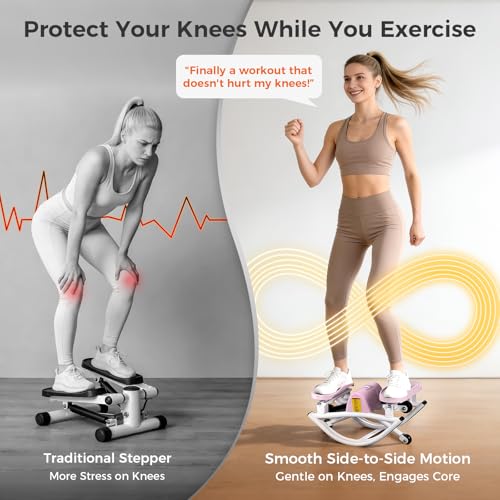 Image of Rock Stepper Side to Side, Rocking Stepper with Lateral Motion, Compact Side Stepper for Home & Apartment, Low Impact Workout Machine (Black)