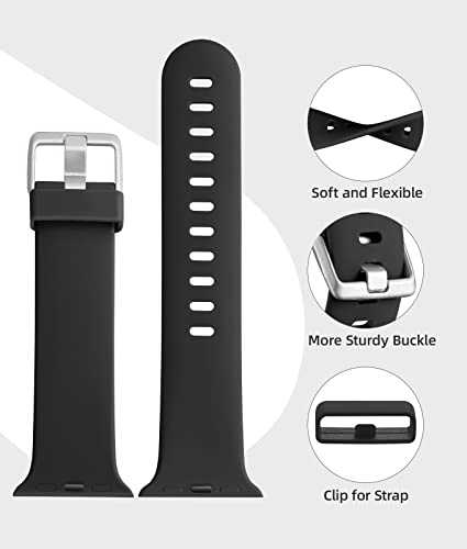 Haveda Compatible For Apple Watch Band 41Mm 38Mm 40Mm 45Mm 42Mm 44Mm, Soft Silicone Sport Replacement Strap Compatible With Iwatch Se Series 7 Series 6/5/4/3/2/1 Women Men #TOP2