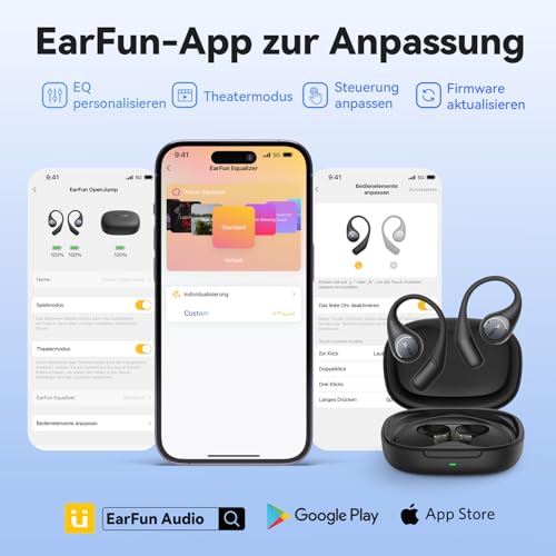 EarFun OpenJump Bluetooth Open Ear Kopfhörer, mit Ohrbügel, Leicht, Leicht – Ansicht 6