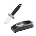 Produktbild Westmark Austern-Set: 1 Austernbrecher, beidseitig geschliffene Klinge + 1 Austernhalter mit Anlegekante, Rostfreier Edelstahl/Kunststoff, Silber/Schwarz, 661522E6