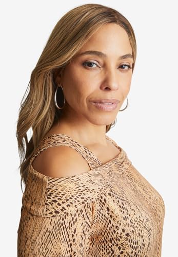 Jessica London Women's Plus Size Cold Shoulder Top4