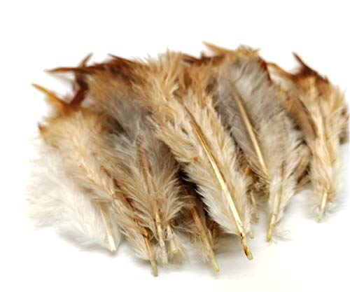 100Pcs Natural Color Loose Rooster Saddle Hackle Feathers 5-7 Inch For Crafts Earrings Jewelry Making Dream Catcher Decoration #TOP2