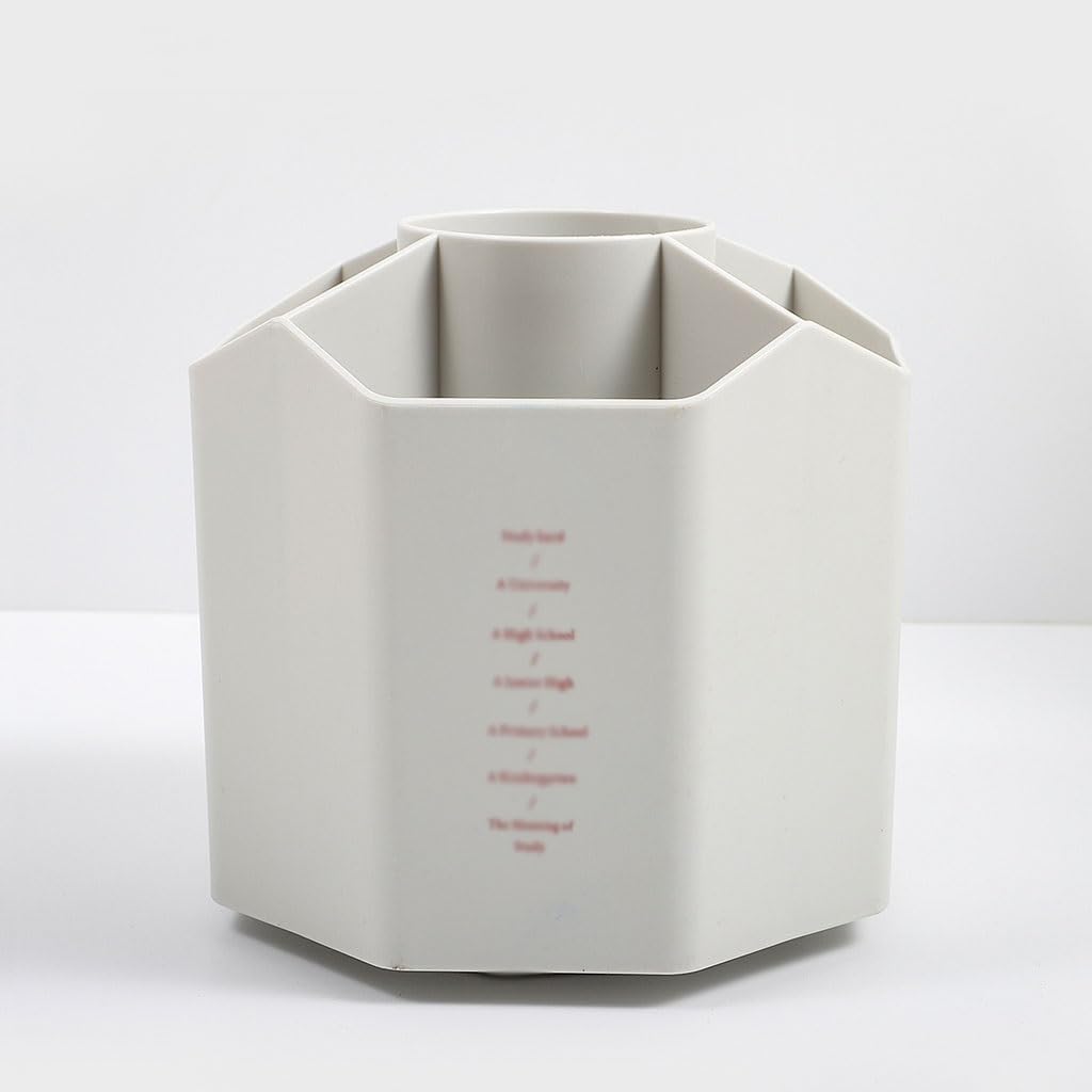 Boîte de rangement porte-stylo rotatif D grande capacité pour bureau