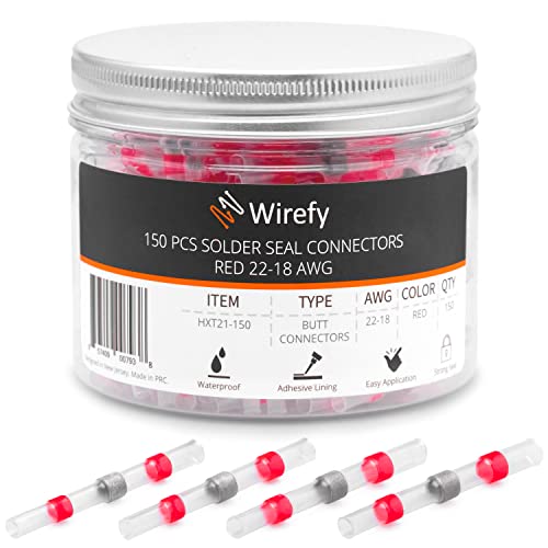 Cosses électriques étanches Wirefy avec soudure intégrée pour raccordement étanche de fils rouges