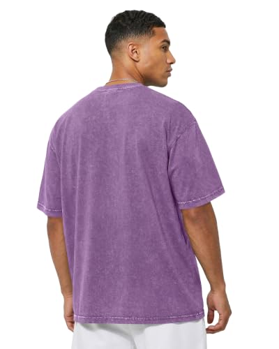 Image of Oversized Tshirts for Men Short Sleeve Vintage Washed Basic Loose Tees