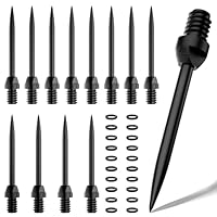 MageRabbit Steel dartpfeile Spitzen Metall,12 Stück Dartspitzen, Dartpunkte, Dart-Umwandlungspunkte, mit 20 Stück O-Typ-Gummiringen,Dart Tip Konverter Tool,Steel Spitzen für softdarts