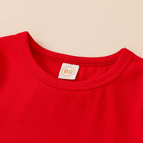 Noubeau Toddler Baby Girl 4Th Of July Clothes Stripe T-Shirt Sweatshirt Star Strap Layered Cake Skirt Patriotic Outfits (Red, 4-5T) #TOP3
