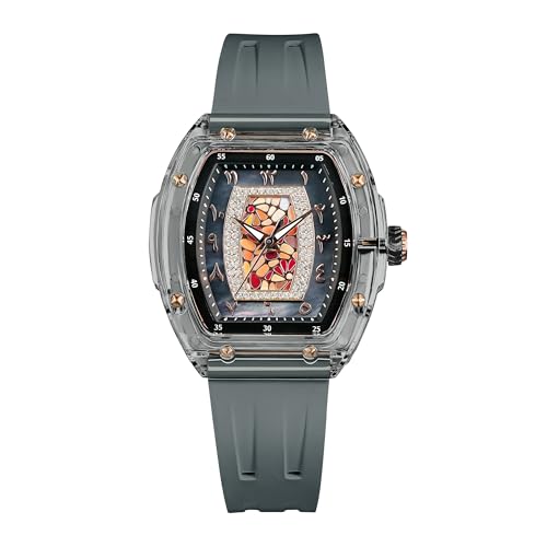 Montre femme quartz suisse TSAR BOMBA en caoutchouc étanche