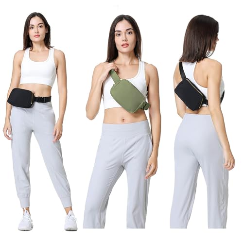 Image of VOROLO Fanny Pack For Women And Men Crossbody Bag Belt Bag Khaki Green