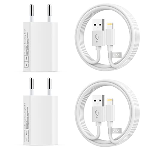 HOSOW Caricatore USB C 20W Con Cavo Lightning MFi 2 Metri, Alimentatore Rapido Per IPhone 14/13/12/11/SE/X/8 E IPad