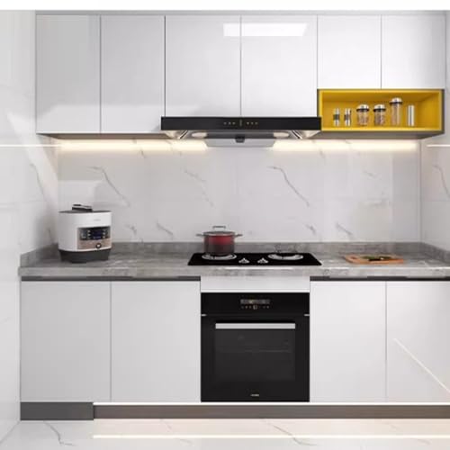 Paneles de pared autoadhesivos para salpicaduras de cocina y ducha, diseño mármol blanco 10 uds 4