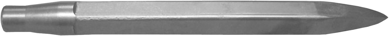 18" Long Flat Moil Point Chisel - Jumbo Rivet Buster Style Shank Made in the USA by Champion Chisel - Popular in Construction & Concrete Demolition Due to Power to Weight Ratio of the Hammer