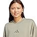 adidas Women's All SZN Fleece Loose Sweatshirt, Silver Pebble, Large