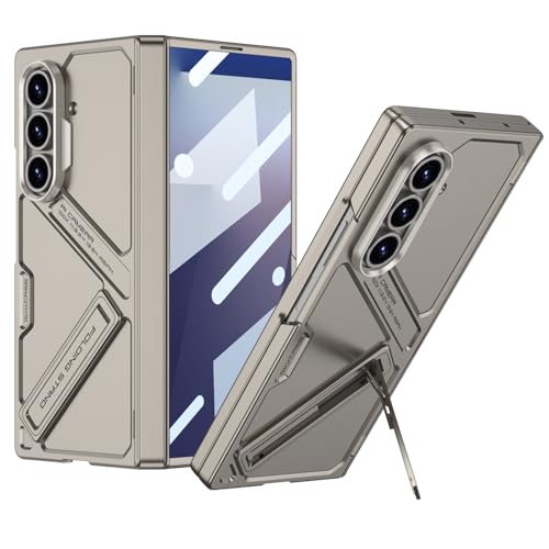 Coque Samsung Z Fold 6 titane avec charnière antichoc et film écran