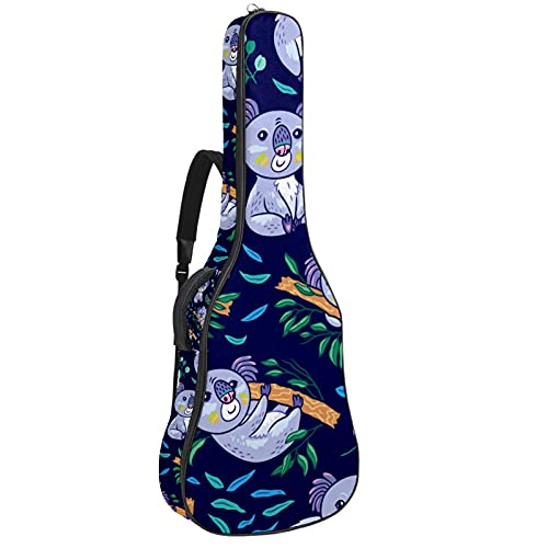 Housse guitare classique et basse imperméable avec fermeture éclair et motif koala