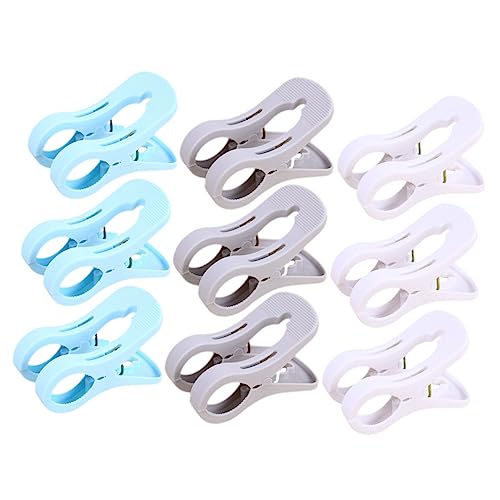 Ciieeo 9 Piezas Clip de Secado de Doble Extremo Perchas para Pantalones con Pinzas Toalla de Playa Toalla refrescante Manos Clips a Prueba de Viento Pinzas para Toallas de Playa páginas