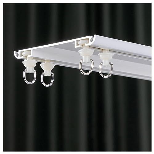 Tringle à rideau de douche télescopique double rail invisible pour plafond