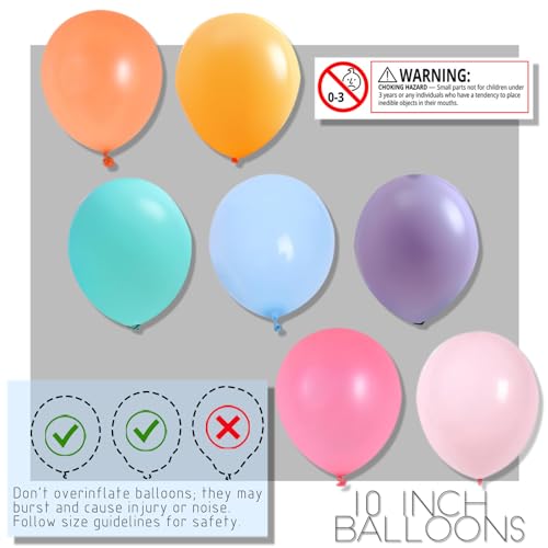 Image of Balloon Column Stand Kit,2 Sets of Assorted Rainbow Balloon Tower Pillar with 10inch Light Multi Color baloon Reusable Design for Wedding Birthday Baby Shower Party Decor
