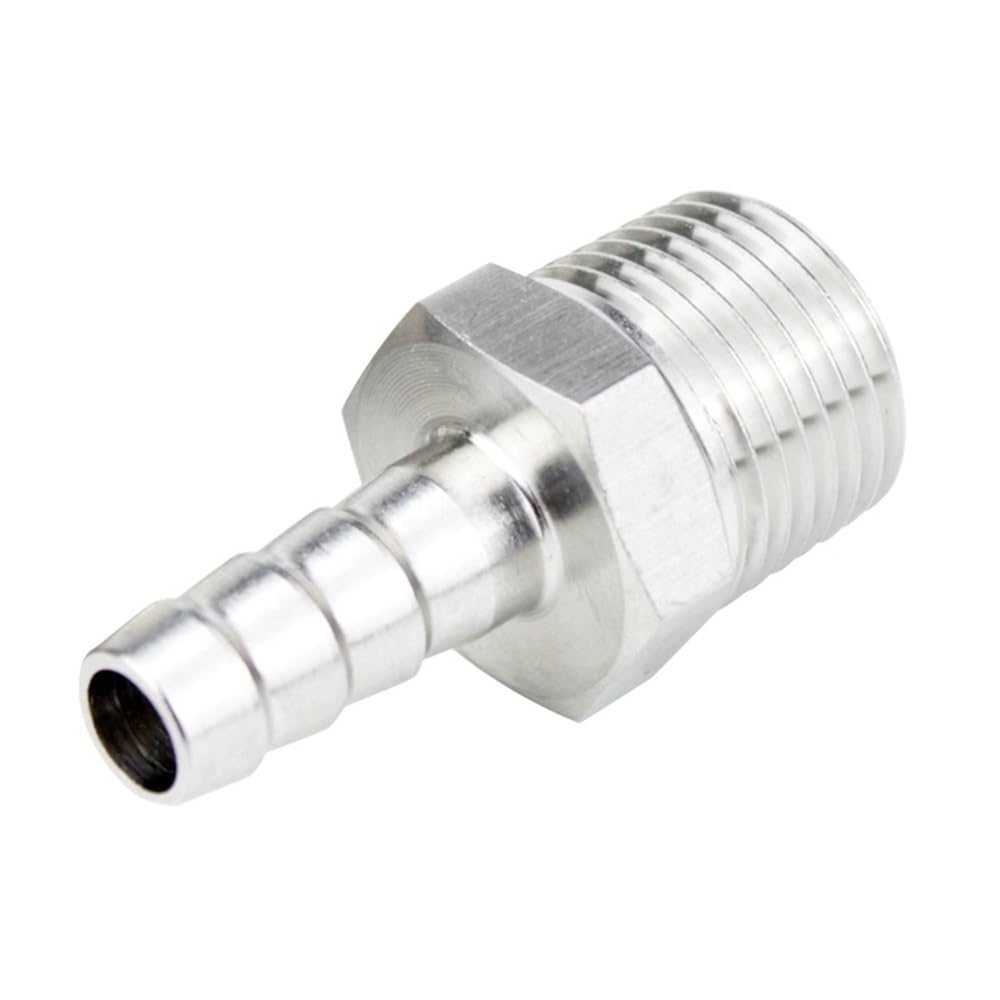 Threaded Hose Connector， Hose Barb Stainless Steel Male Thread Connector, Reducer Adapter(M10x1 to 8mm)