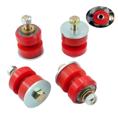 4 Pack Motor Mount Poly Bushing Replacement Kit for Peterbilt 379 1987-2007, 387 1999-2010 Truck, Replace for MM75-62001 MR1001 CB2203-72 Polyurethane Motor Mount Kit