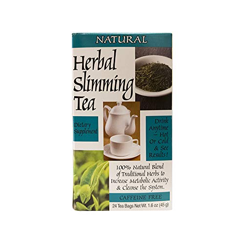 21st Century Herbal Slimming Tea Natural | Caffeine-Free Senna Herbal Blend for Digestive Cleanse, Metabolism & Weight Management | 24 Tea Bags