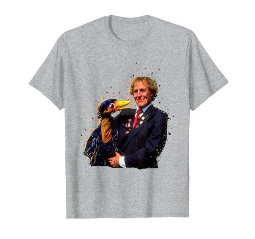 Image of TV Times Rod Hull with Emu 1989 T-Shirt, Men, Heather Grey, XX-Large