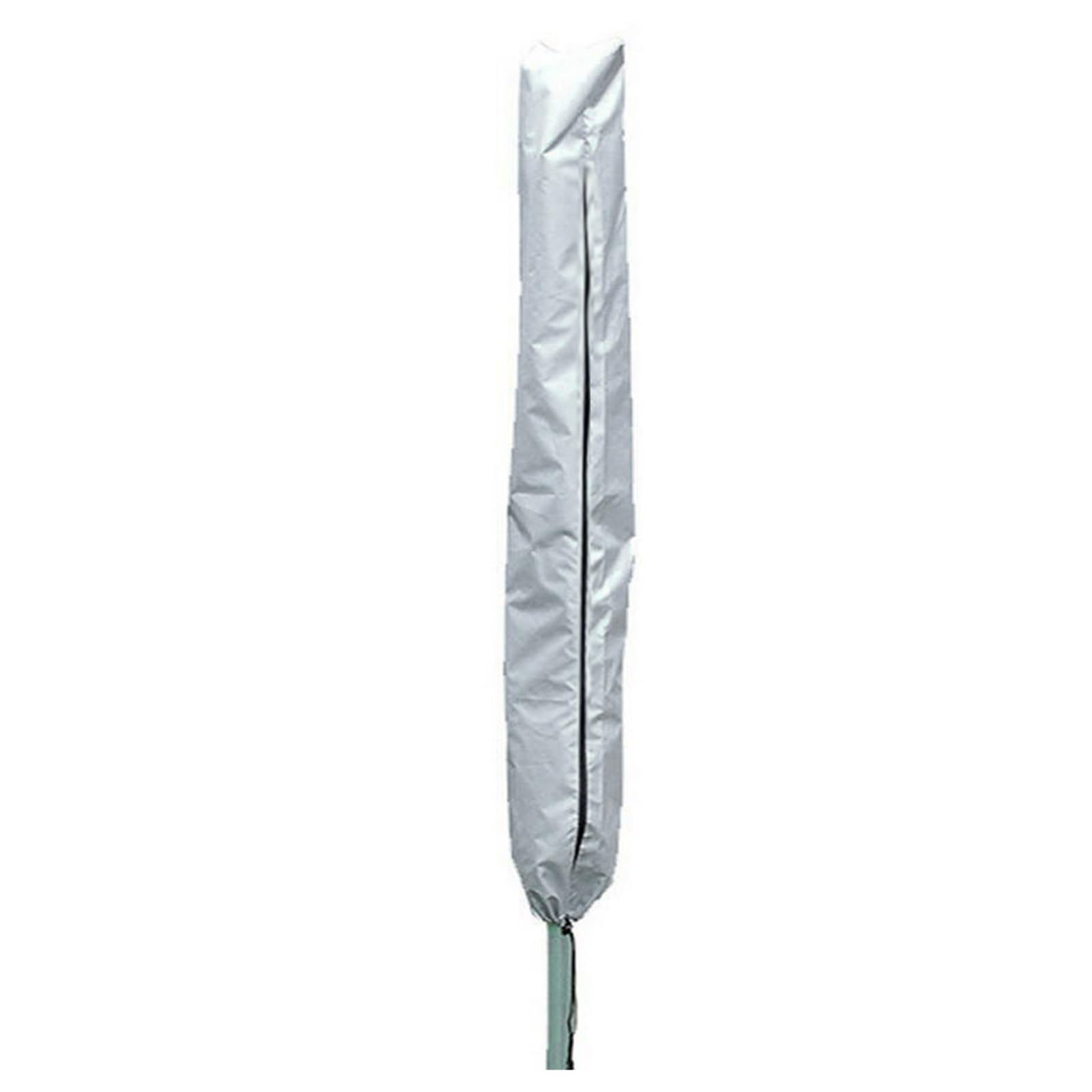 MIAOMI Rotary Washing Line Cover - 210D Heavy Duty Rotary Airer Cover, Waterproof Whirligig Cover for Outside, Rotary Clothes Line Cover with Zips for Dryer Rotary Line(Silver,180x16x16cm)
