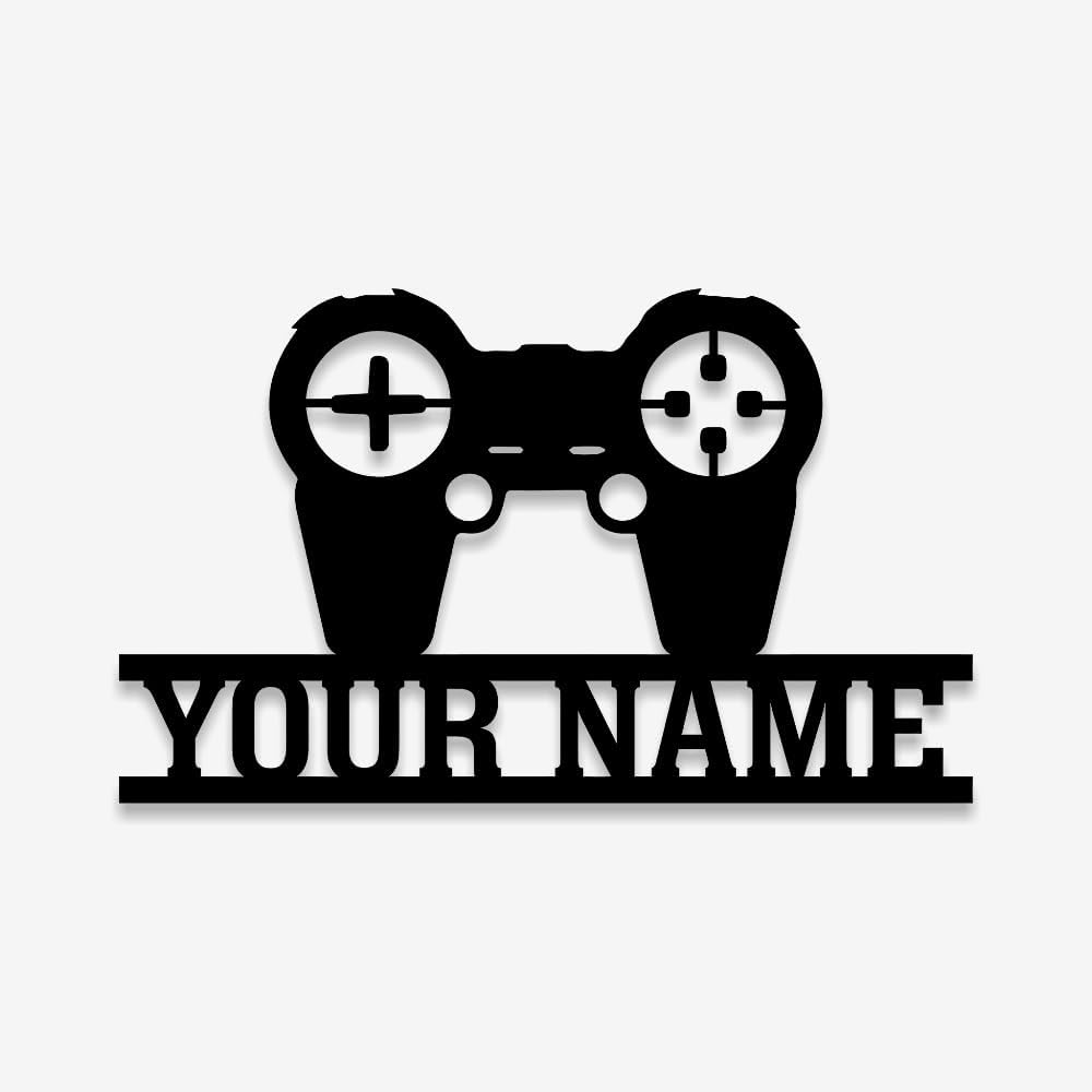 Custom Game Controller Metal Sign Personalized Video Gamer Wall Decor for
