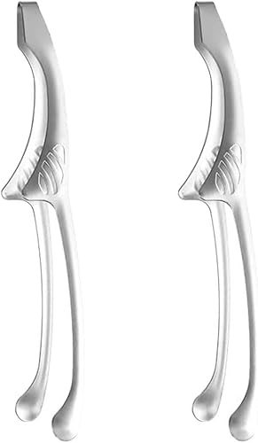2 pinzas de cocina de acero inoxidable para servir alimentos, pan, ensalada, barbacoa, con soporte para parrilla al aire libre y campamento (cabeza