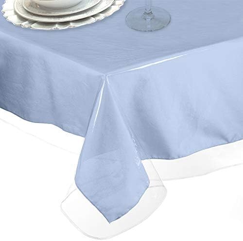 Heavy Duty Deluxe Clear Vinyl Tablecloth Protector 60" x 90" - Oblong