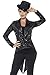 Produktbild Smiffys Damen Pailletten Frack Jacke, Größe: 40-42, Schwarz, 46959